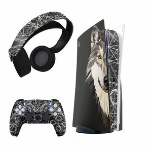 برچسب کنسول و دسته و هدفون ps5 هاماگراف مدل گرگ